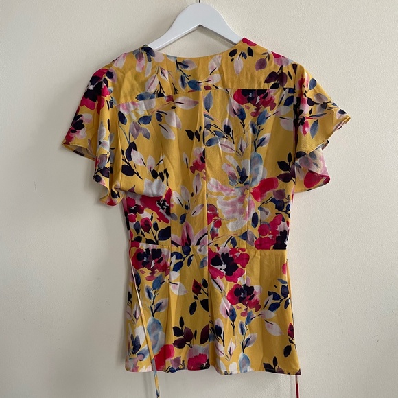 French Connection Low Cut Floral Blouse - Picture 6 of 6